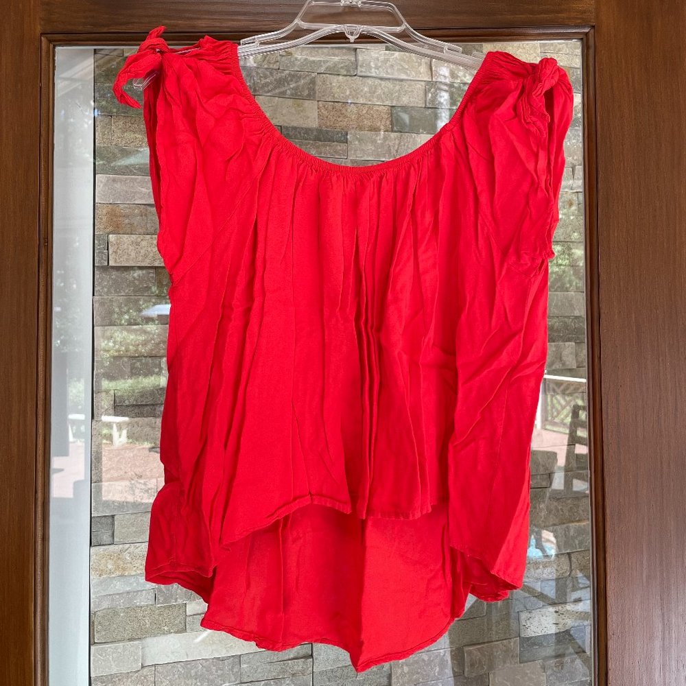 Altar'd State Red Off-the-Shoulder Top